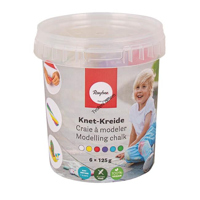 Modelovací křídy – sada 6 barev (6 × 125 g)