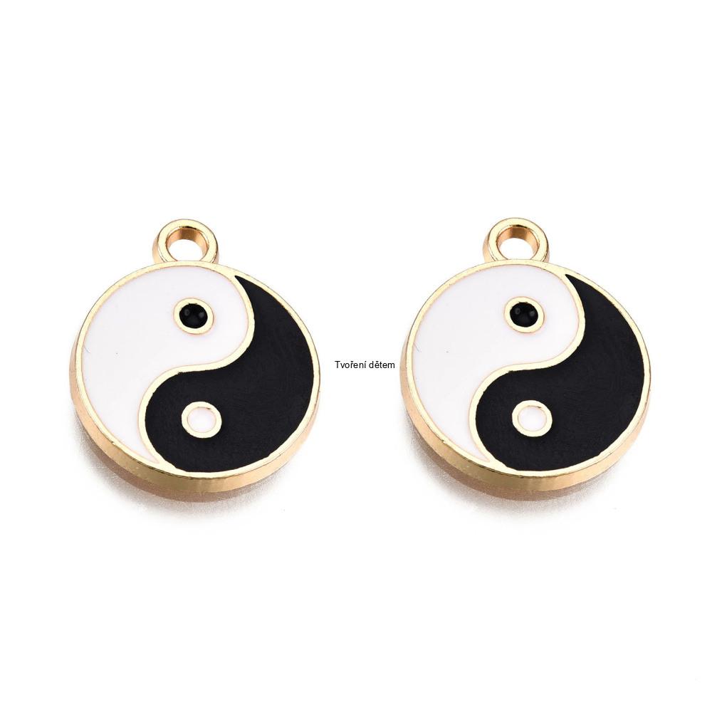 Jin jang 17x14 mm
