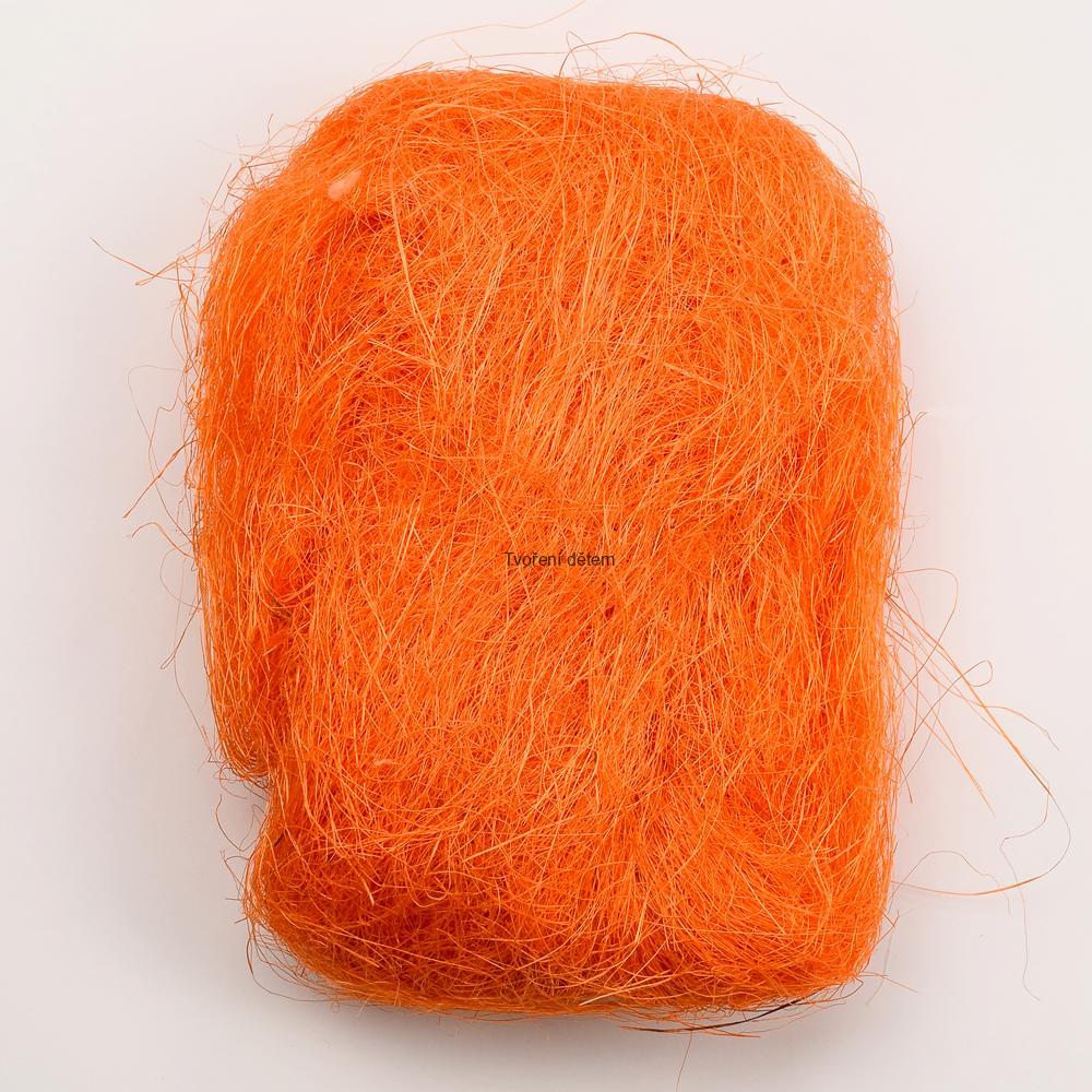Sisal přírodní oranžový 50 g