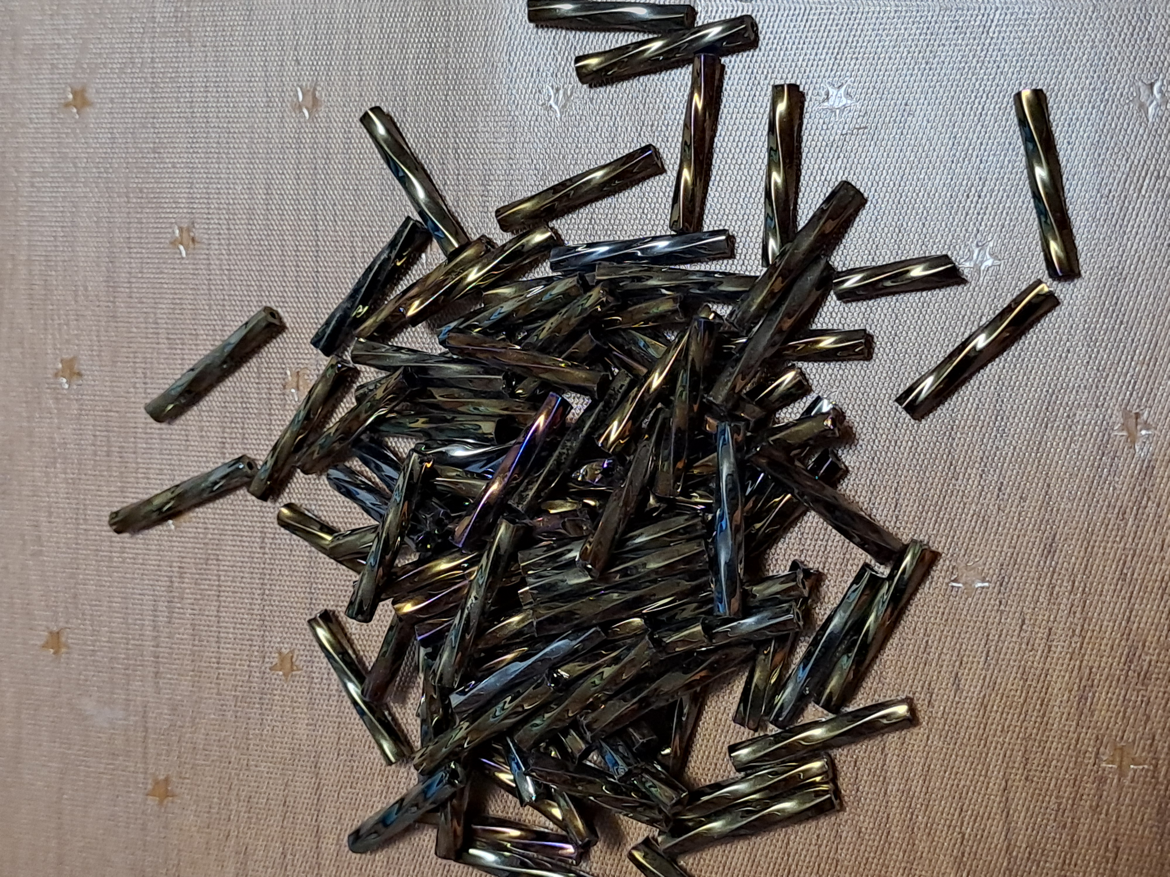 Korálky Tyčky kroucené 15 mm Rokaj Preciosa Měděná