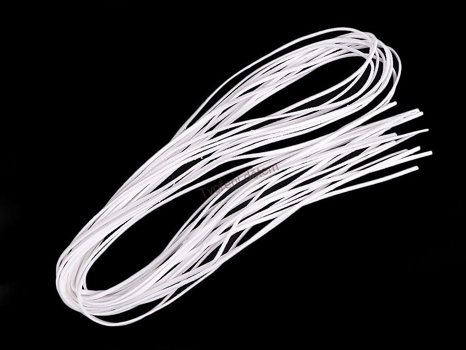 Řemínek imitace kůže šíře 3 mm bílá
