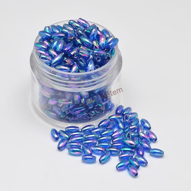 Korálky / rýže 6x3 mm transparentní