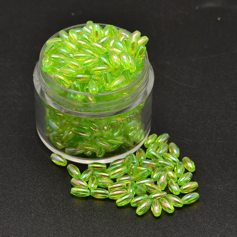 Korálky / rýže 6x3 mm transparentní