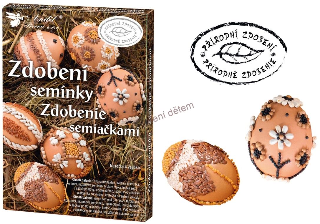 Sada k dekorování vajíček - zdobení semínky