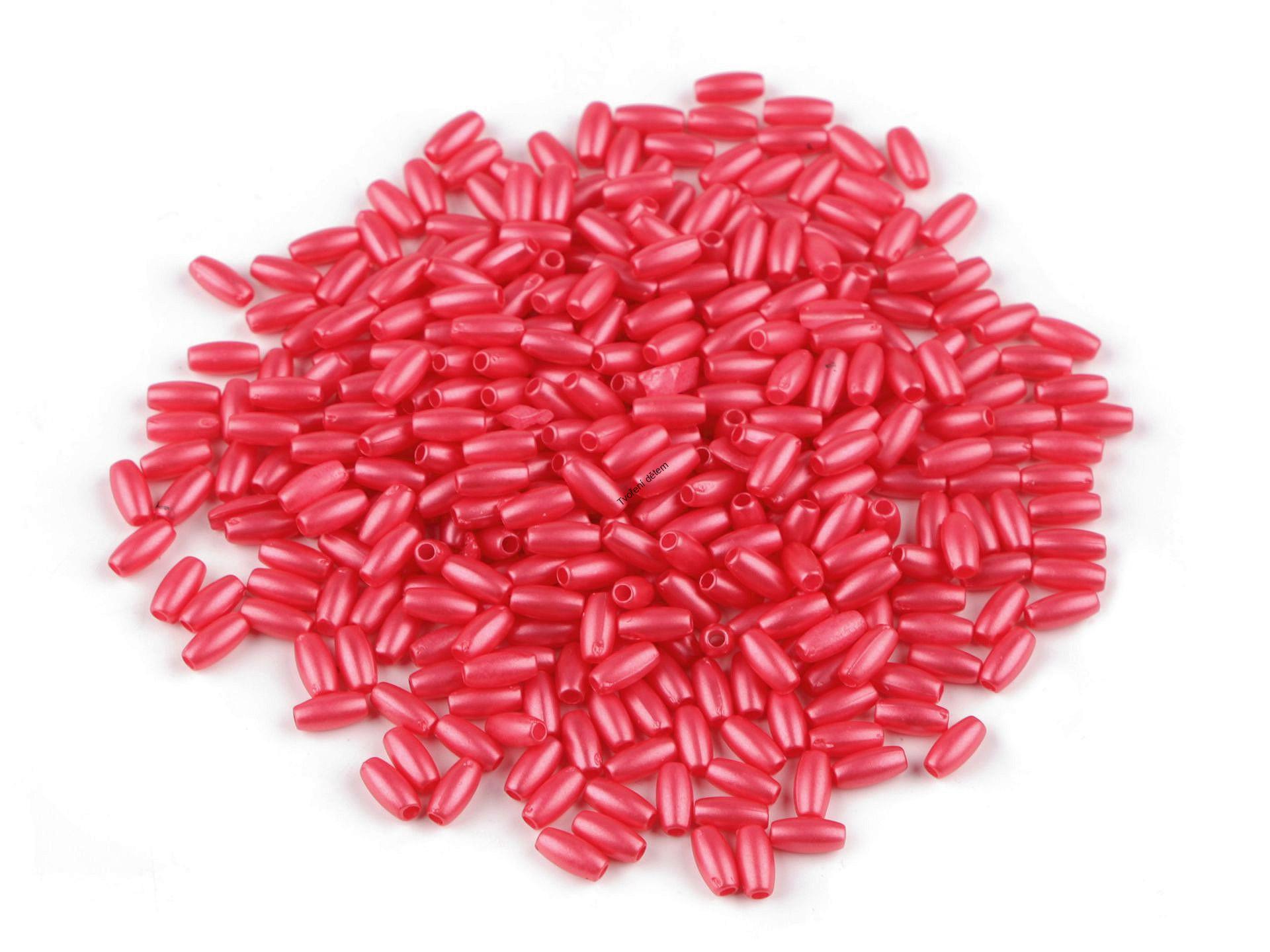 Korálky Glance rýže 3x6 mm voskové plastové
