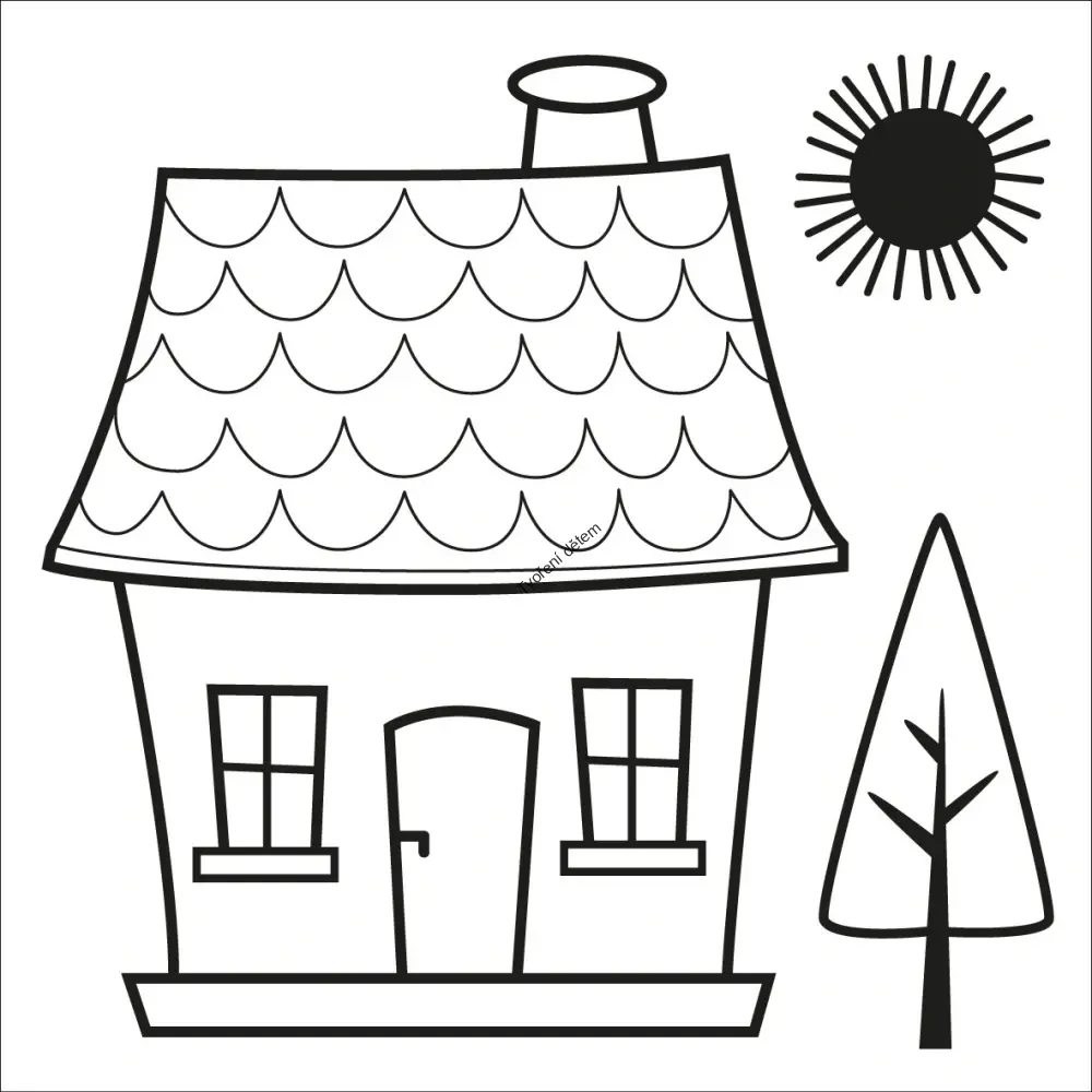 Šablona 10 x 10 cm - Domeček