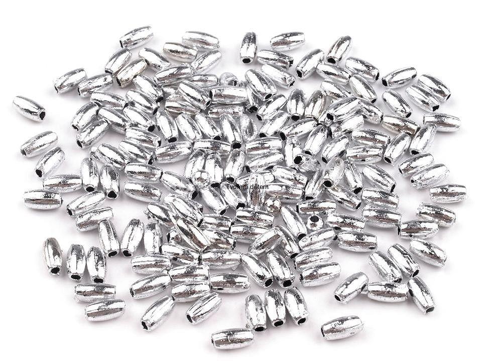Korálky Glance rýže 3x6 mm voskové plastové