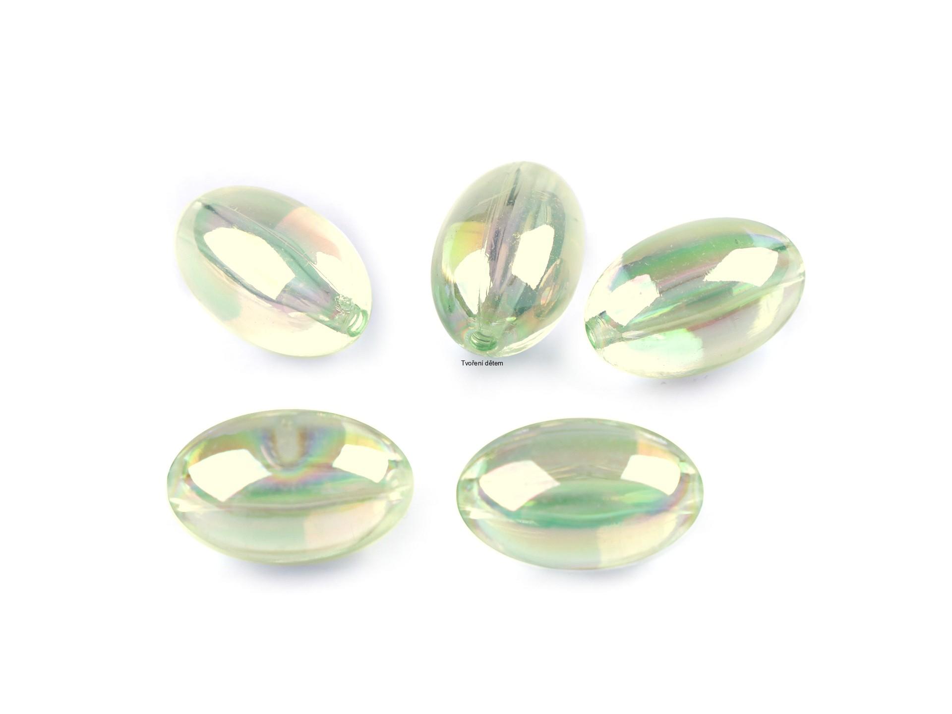 Korálky olivy 13x20 mm žlutá